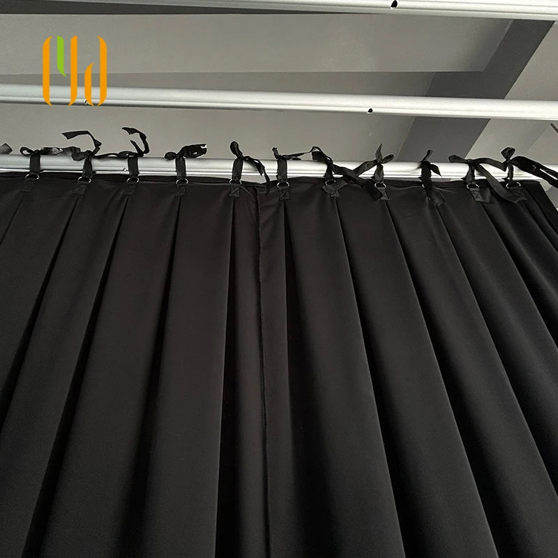NFPA 701 Certified 420gsm Flameproof Velvet Professional Stage Curtain 99% Light Blocking Acoustic Damping Knitted Technique