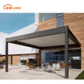 JHR Customizable Size Electric Aluminum Retractable Pergola Aluminium Outdoor Waterproof Retractable Folding Roof Pergola