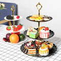 European-style Double-layer Shelf Ceramic Fruit Cake Dessert Plate Desktop Decoration Multi-function Storage Tray