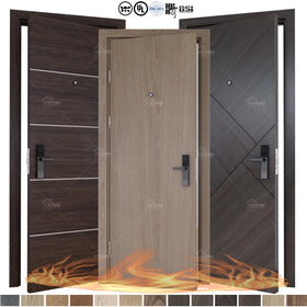 China Top Manufacturers Fd30 Fd60 Fd90 Fire Door Fireproof Wood Door for Apartment Fire Rated Hotel Door