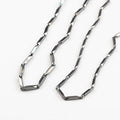 Fashion Men's Titanium Steel Necklace Bevel Chain European and American Metal Hip Hop Stainless Steel Chain for Men