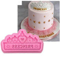 Crown Shape Happy Birthday Silicone Chocolate Fondant Cake Mold Eco-Friendly Princess Baking DIY Cupcake Decoration OPP Bag
