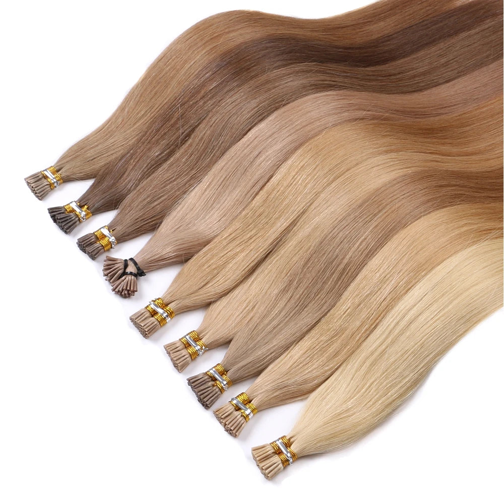 I Tip Extension Indian 100% Remy Raw Itip Extension Hair Blonde Virgin I Tip Hair Extensions Wholesale