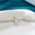 Real 18k Gold Clasp5A 6mm Natural Freshwater Pearl Chain Necklace for Woman Man Engagement Wedding Fashion Exquisite