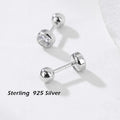 Hot Selling Simple Design  925 Sterling Silver Zirconia Women Stud Earring