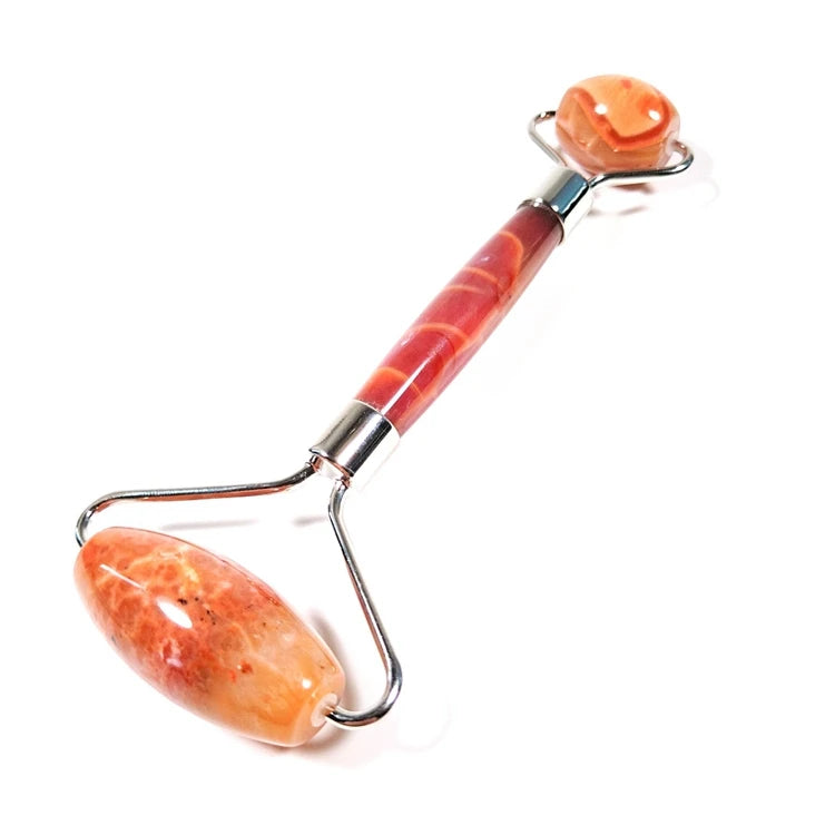 DIY Wholesale Best Carving Heart Facial Selling Tools Set Fire Agate Roller for Face