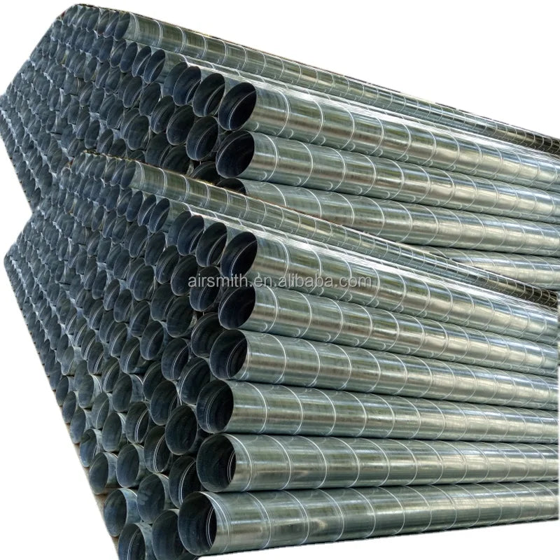 Galvanized Steel Spiral air Duct for Ventilation System Round air Ducts Metal Ventilation Pipes Size Can Be Customized MegaBDM