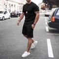 2021 Summer 2 Piece Set Men's Tracksuit Men Set Clothing Short Sleeve T Shirts Casual Short Two Piece Set
