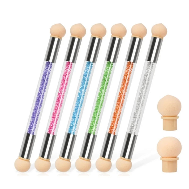 Nail Brush Set Gradient Sponges Nail Art Brushes Pen Acrylic Gel Glitter Powder Picking Dotting Tools Manicure