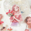 24-Pack Bouquet Girl Series Handbook Decorative Stickers 6 Models per Pack