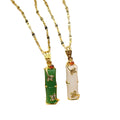Hot Sell Fashion Korea 18K Gold and Bamboo Necklace Female Cool Wind Small Simple Pendant