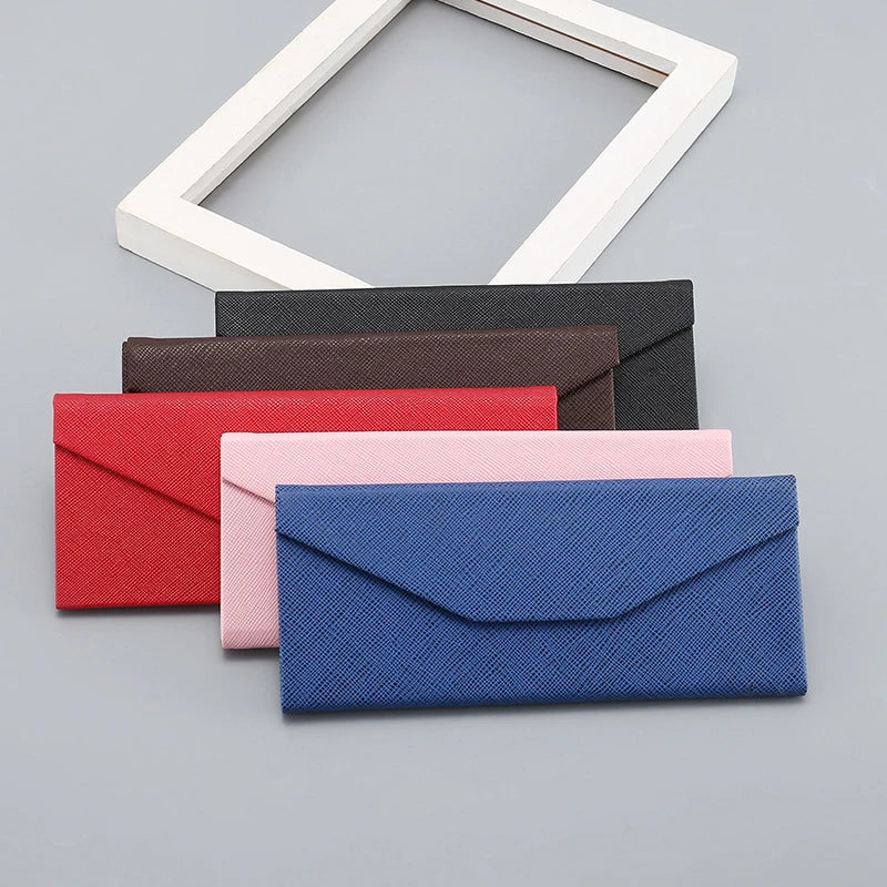 Wholesale Accessories Eyeglasses case Pu Packing Printing Custom logo Folding Glasses case Sunglass Packaging Boxes Hard Case
