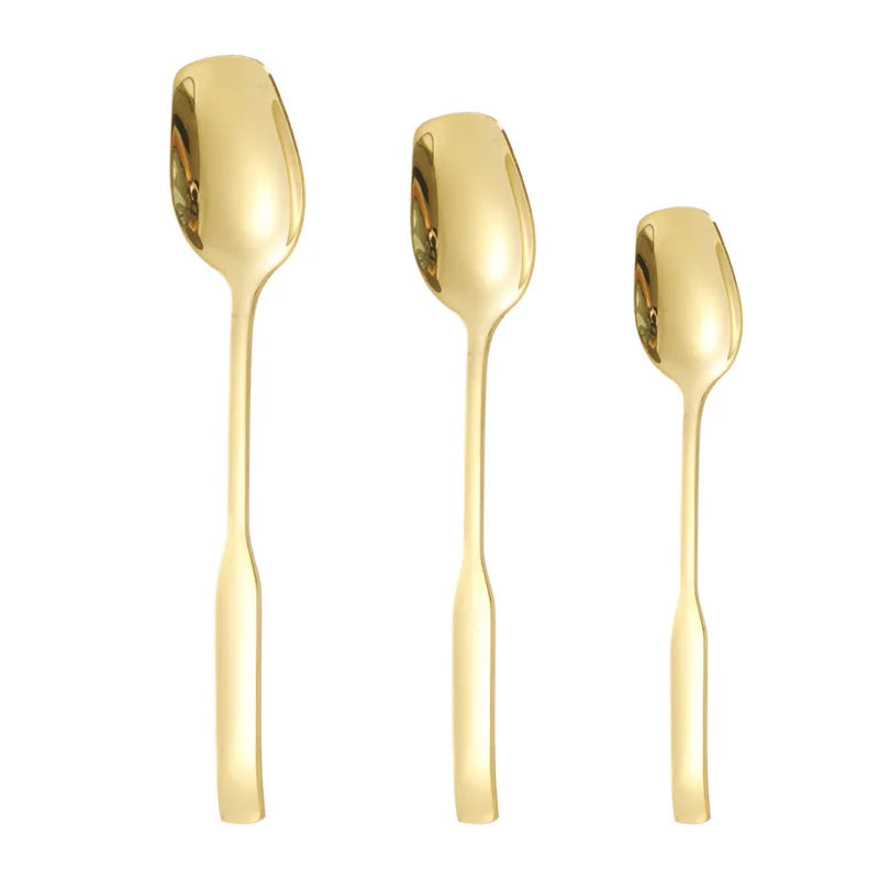 Multi Metal Spoon Ice Cream Stainless Steel Dessert Spoon