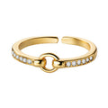 Gold Plated Open Adjustable 925 Sterling Silver Ring Cz Diamond Pave Dainty Women Rings