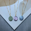 Fashion Stainless Steel Gold Shell Flower Pendant Necklace for Women 2022 Gift Jewelry Wholesale