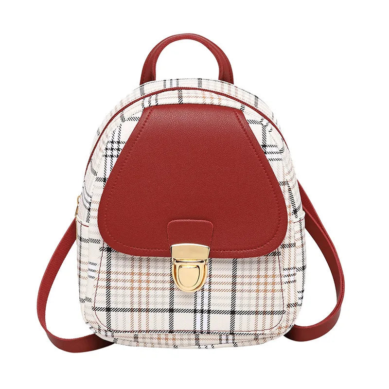 2026 Ladies Mini Backpack PU Leather Crossbody Backpack Small Woman Bag Teenage Girls Backpack