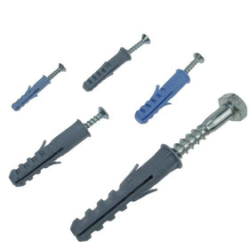 M6 M8 M10 M12 Ribbed Plastic Anchor Wall Plastic Expansion Pipe Tube for Self-tapping Screws
