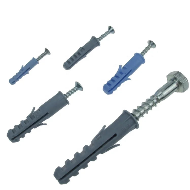 M6 M8 M10 M12 Ribbed Plastic Anchor Wall Plastic Expansion Pipe Tube for Self-tapping Screws