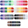 JUNAO New Design Mix Jelly Resin Stones Kits Flat Back 2mm 3mm Crystal Wholesale 12 Grids Resin Rhinestones for Manicure DIY