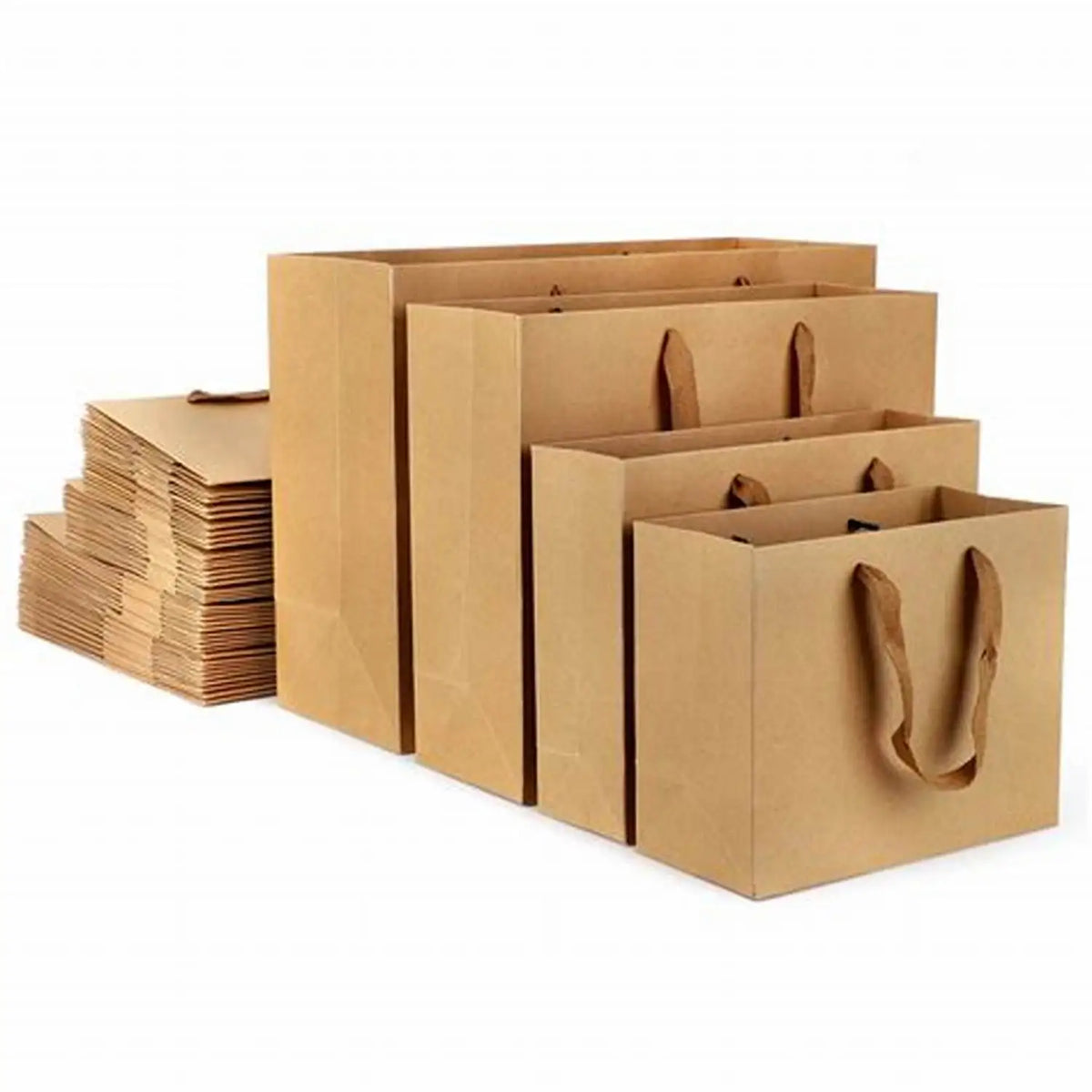 Wholesale Eco Friendly Paper Packaging Reusable Shopping Bags for Gifts Jewelry Clothing With Your Logo Handles
