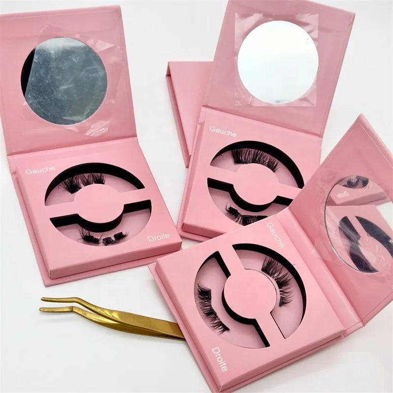 Factory High-quality Private Label Faux Mink Reusable Cruelty-Free Semi-Handmade 3D Multiply Magnetic Lashes Cluster Magnetic