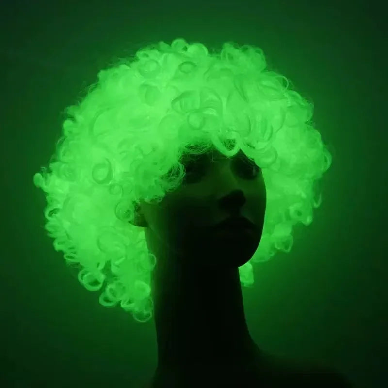 Promotional Glow Wig Glow in the Dark Party Wig for Party Decorate
