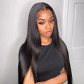 13x4 Raw Indian Lace Frontal Hair Wig Glueless Full Lace Front Wigs for Black Women 40 Inch Brazilian Straight Lace Front Wig
