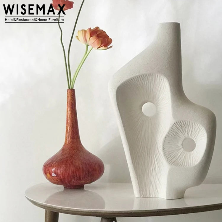 WISEMAX FURNITURE Modern Creative TV Cabinet Decoration Ceramic Flower Vase Unique Design Ornaments for Home