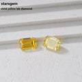 Starsgem Best Price Emerald Cut Melee Size Vs1 Vivid Yellow Lab Created Diamond Hpht
