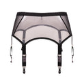 Hot Sale Plus Size Hollow-Out Mesh Hook & Eye Closure 6 Elastic Suspenders High-Waisted Garter Belt Rosesakura 7369
