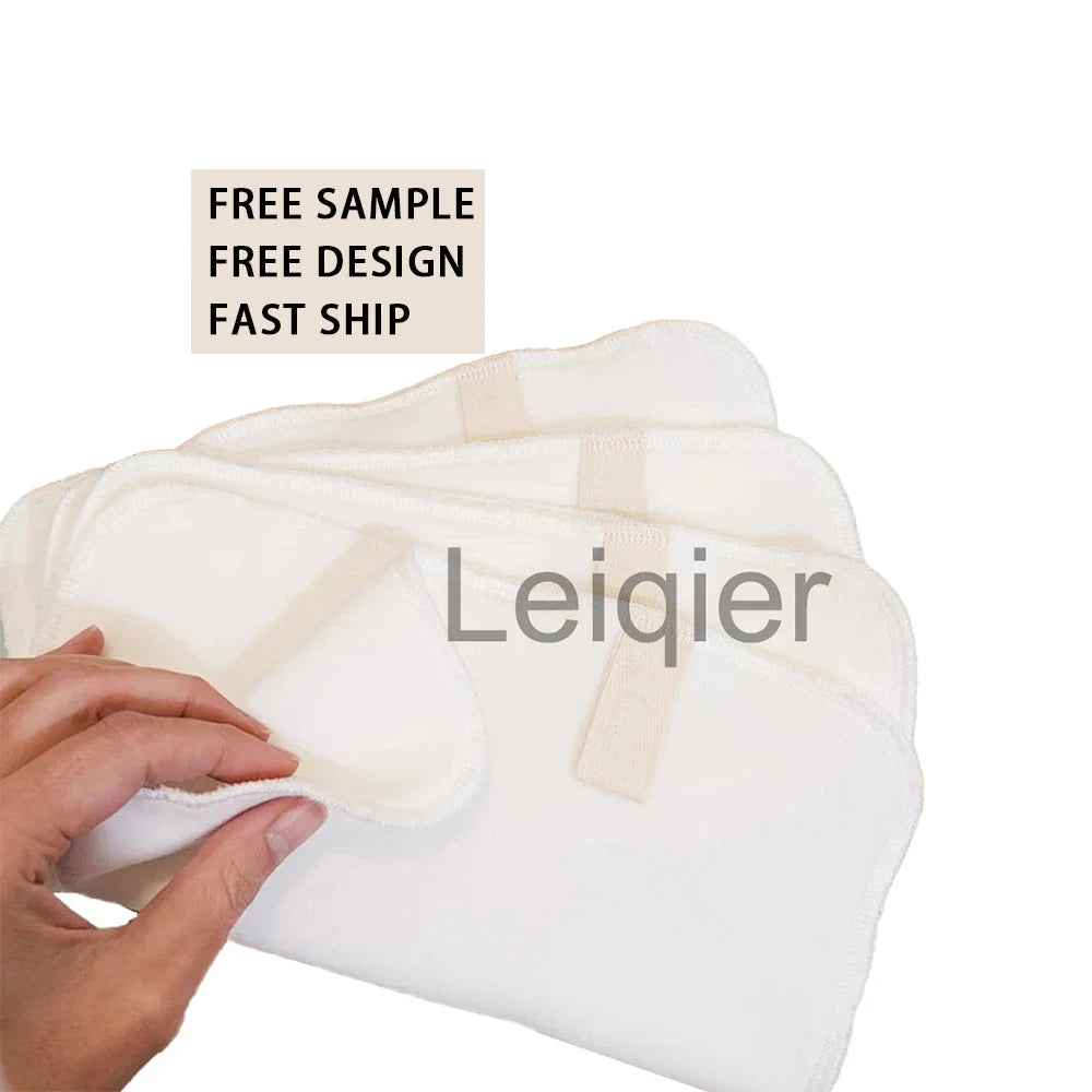 Custom Logo Washcloth Soft Organic Cotton Velour Washcloth White Oil Cloth Natural Skincare Face Cloth Makeup Remover