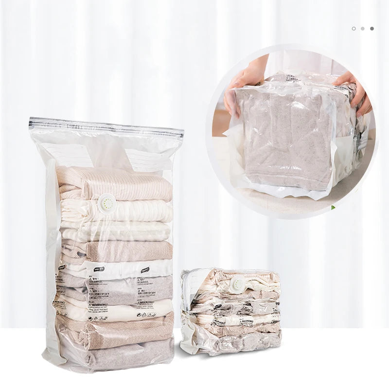 Taili Premium Foldable Vacuum Space Saver Compression Antibateria Bags With Hand Pump for Season Transition Clothes Storage
