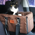 Hot Sale Small Size Linen Pet Bed Waterproof Scratchproof Dog Travel Car Seat Cover Removable Bench Car Mat for Pets for Cats
