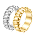 Zhongzhe Jewelry Women Rings Custom DIY Logo Band Stainless Steel Wavy Stacking Ladies Factory Wholesale Cheap Price Rings