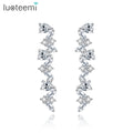 LUOTEEMI Bridal Earring Korean Style Wholesale Zicornia Stud Shiny Lady Zircon Stylish Popular Earing