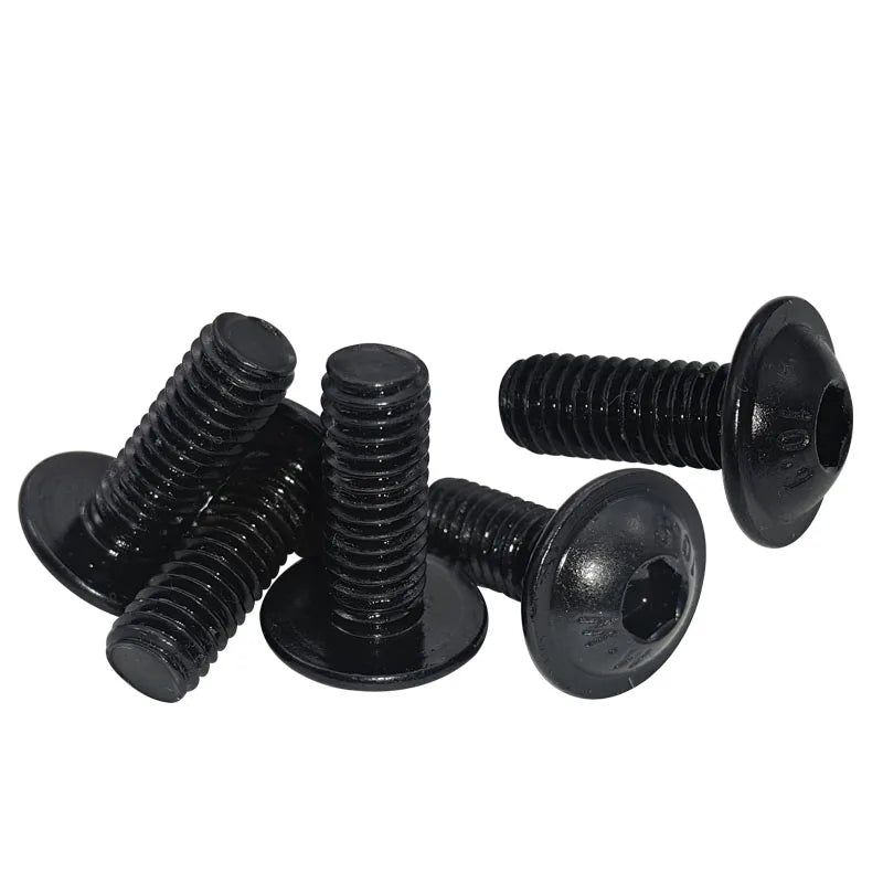 M3 M4 M5 M6 Black Hex Round Head Socket Button Flange Screws Screw With Washer