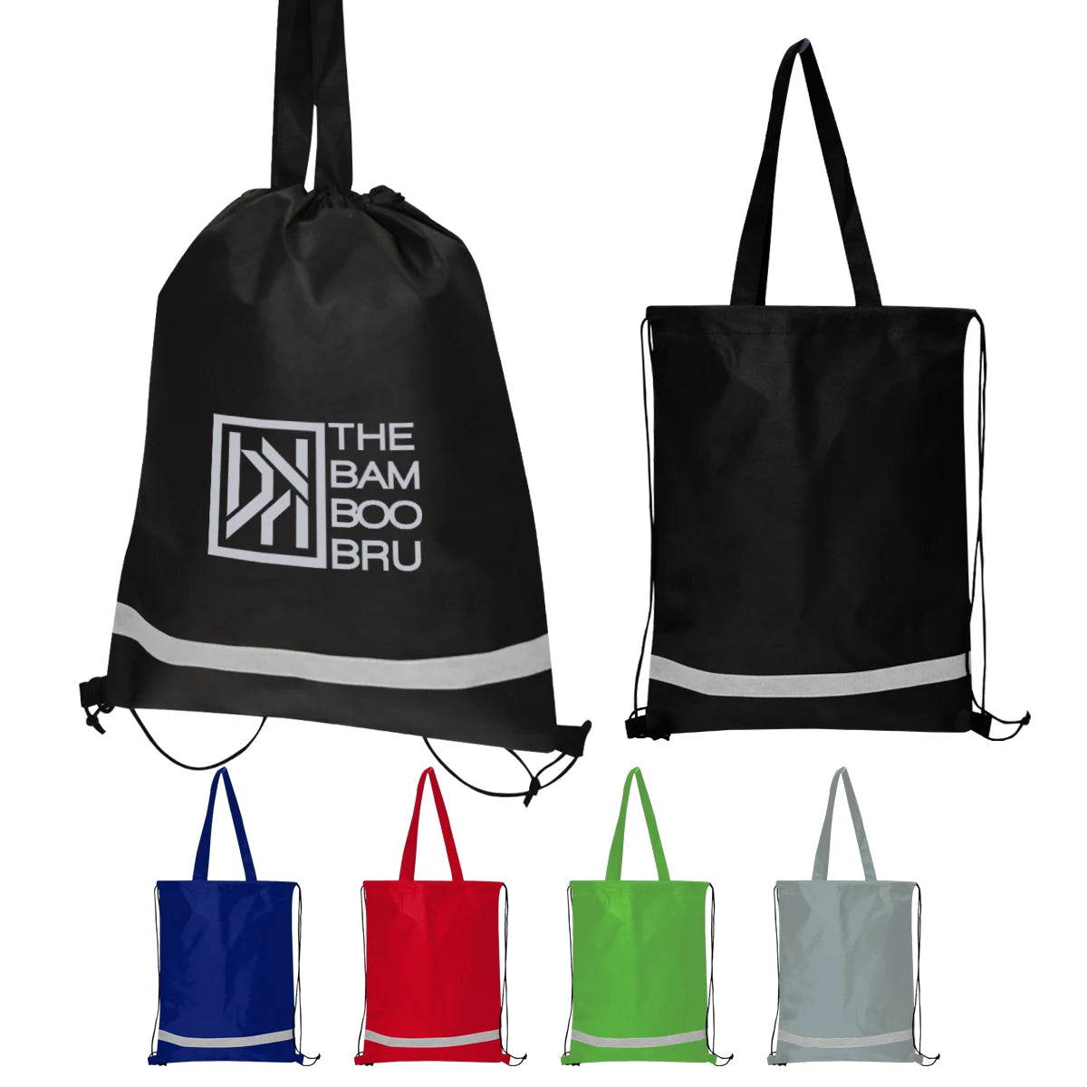 Top Seller Stylish Non-Woven Drawstring Tote Bag with Letter Pattern Medium Size for Outdoor Use or Gifts