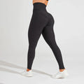Wholesale Ribbed High Rise V Front Waist Glute Contouring Back Waistband No Front Rise or Side Seams Yoga Tight Fitness Leggings