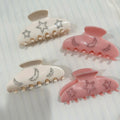 SAIYII New Arrival 10CM Custom Logo Acetate Hair Claw Clips Moon and Star Korean Hair Accessories Women Claw Clip for Thick Hair