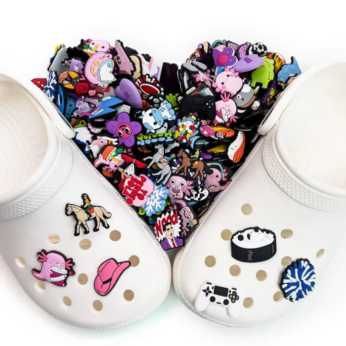 Wholesale Customized 2D DIY Unicorns & Cartoons Shoe Charms Kawaii Rubber Clog Decorations for Kids' Party