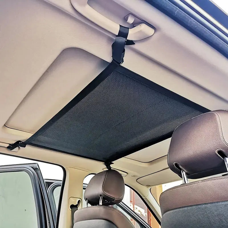 New Arrival Black Car Storage Organizer Mesh Bag Cargo Net for Vehicle Ceiling Good Accessory Made of Durable Polyester