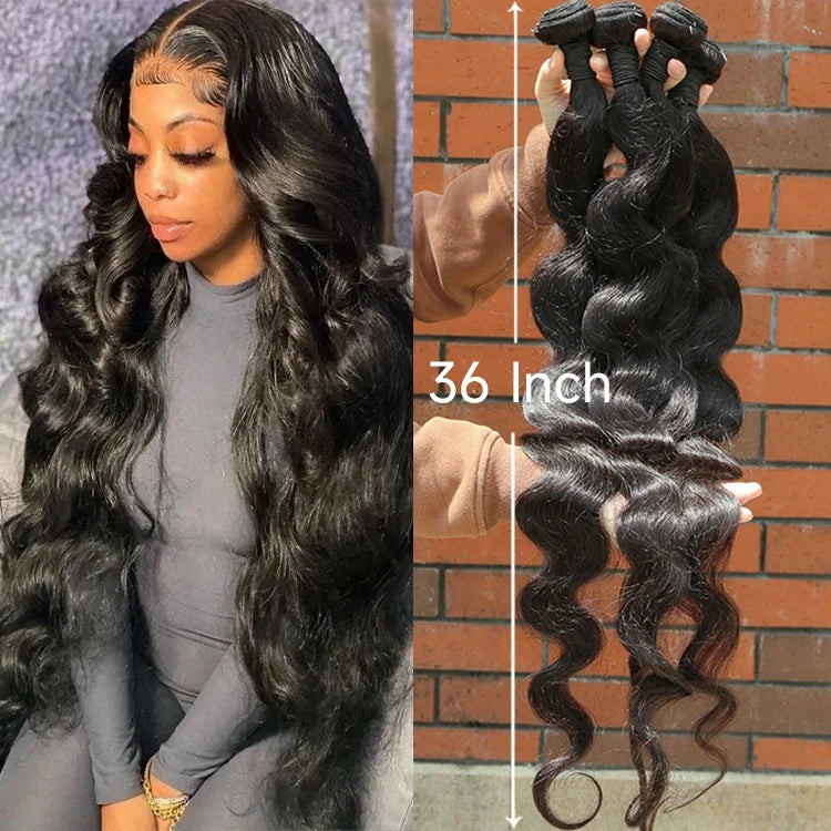 Blue Band India Human Hair Extensions Bundle Hair Vendors Natural Weave 28 30 32 Inch Body Wave Peruvian Hair Bundles
