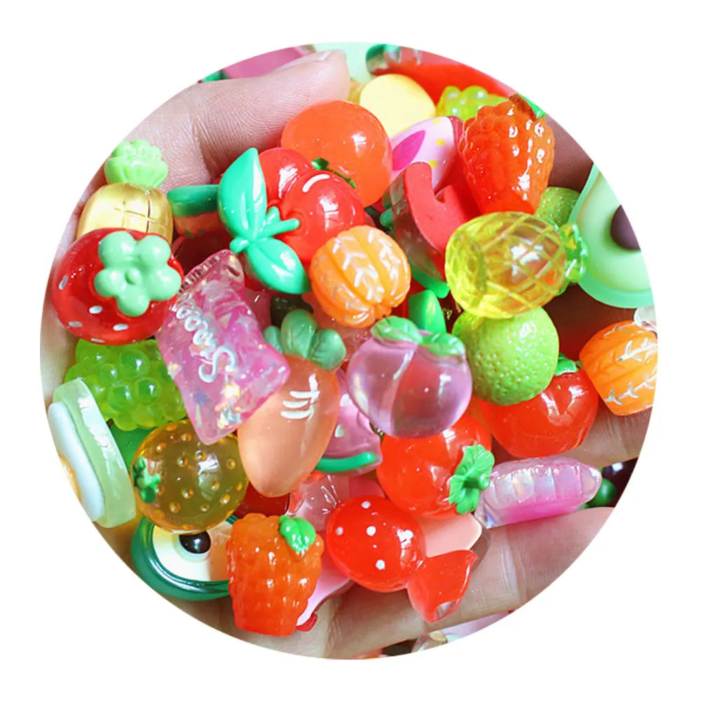 Mix Designs Random Fruits Resin Simulation Food Lucky Bag Series D I Y Phone Case Beauty Crafts