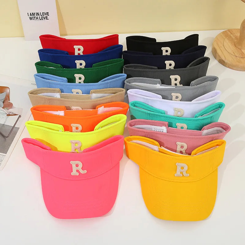 QIANXUN New Design UV Protection Adjustable Embroidery Sports Visor Hats for Woman