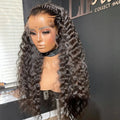 360 13*6 Frontal Human Hair Wigs Natural Black Deep Wave HD Full Lace Remy Hair 5x5 6x6 7x7 swiss Lace Closure Wig Body Wave