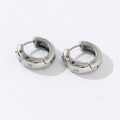 Hot Selling Silver Color Colorful Zircon Sunburst Light Luxury Atmosphere Senior Sense Hoop Earrings for Women