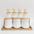 Nordic Ceramics Storage Spice Jar Seasoning with Oil Kettle Capped Divide Cooking Oil Into Bottles