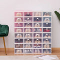 Clear Storage Bin with Lid Multifunctional Folding Storage Boxes Portable Stacking Shoe Rack Box