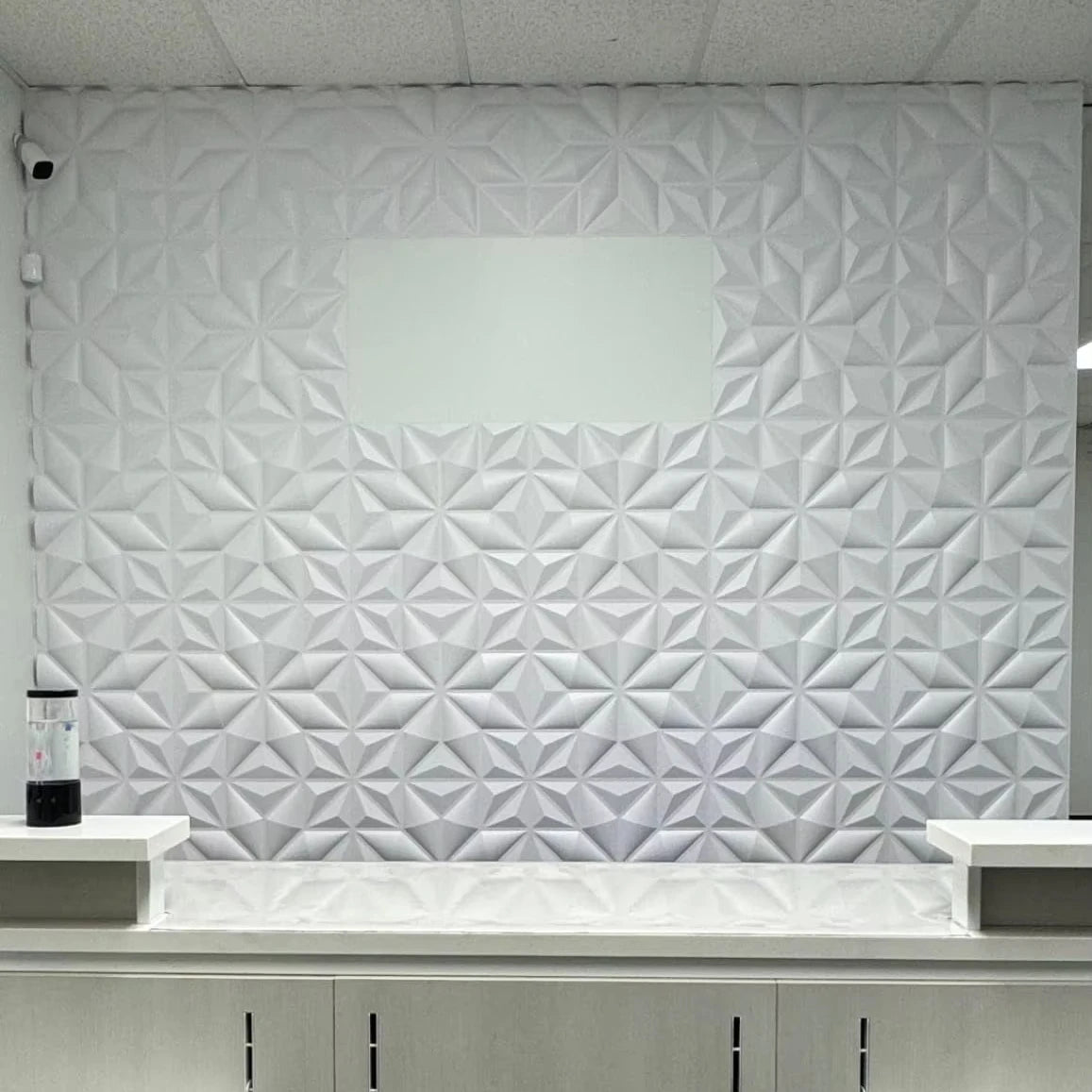 Hot Selling Exterior 3D Design Interior Pvc Wall Panels White Modern 500*500MM