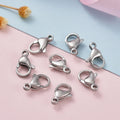 Pandahall 200 Pcs Gold Rose Gold Tarnish Resistant 304 Stainless Steel Lobster Clasps for Jewelry Making